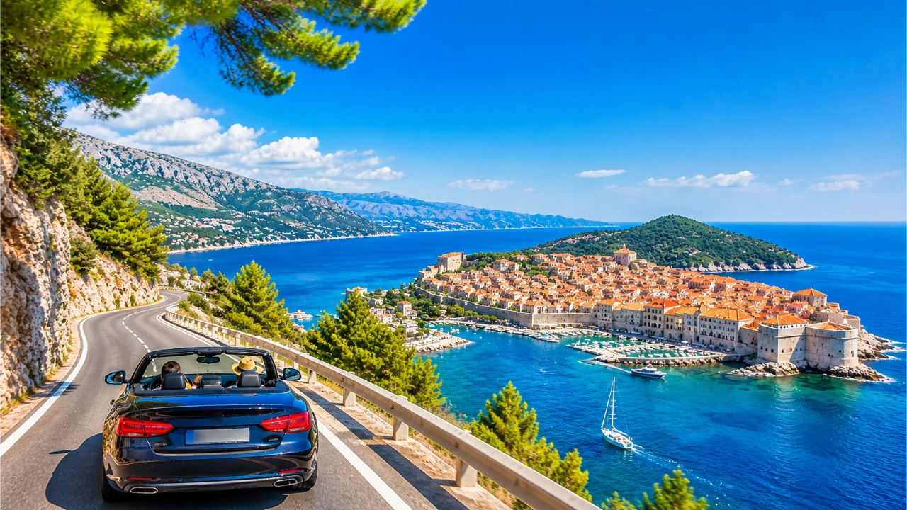 Schilderachtige kustweg in Kroatië met uitzicht op de Adriatische zee