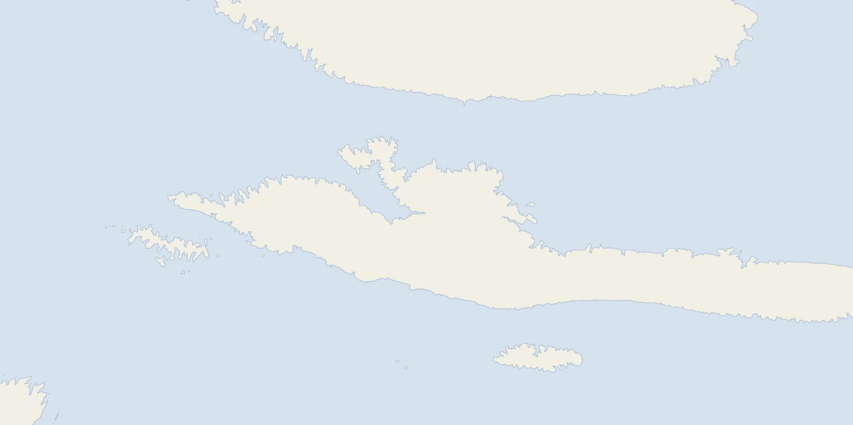 Map of the island of Hvar in Croatia showing Hvar town in the west, the Pakleni islands offshore, and Stari Grad, Jelsa and Vrboska on the north coast
