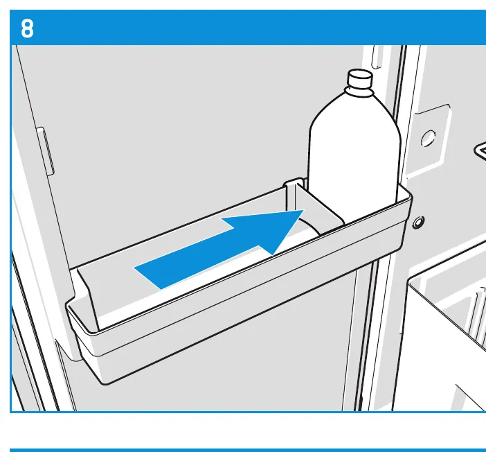 Thetford N4000 manual: securing a bottle in the door shelf for travel